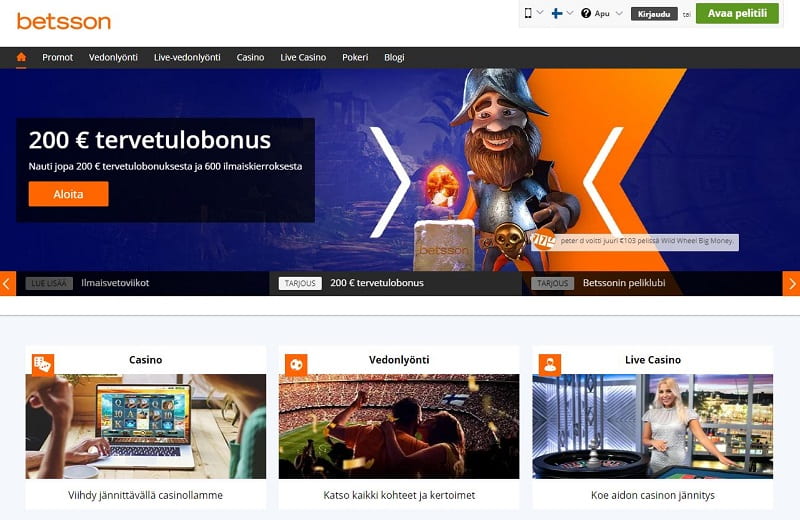 Betsson -nettikasino