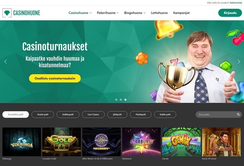 Casinohuone on suomalaisille suunnattu nettikasino