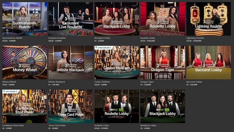 Casinohuone livekasino