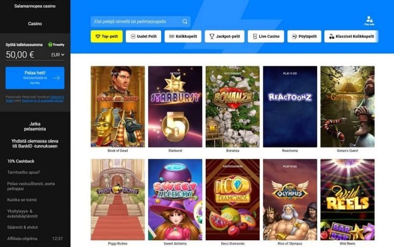 Thrills Casinolla on näyttävä pelivalikoima.