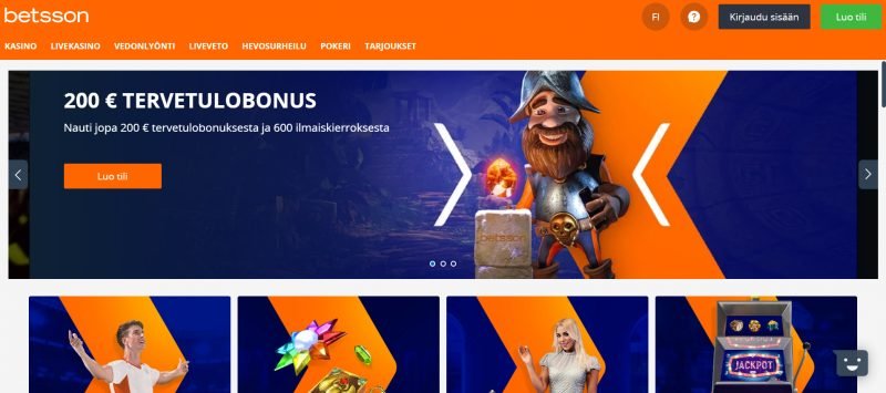 betsson casino etusivu