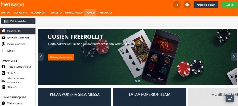 betsson casino pokeri