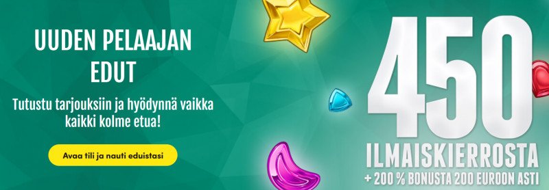 casinohuone tervetuliaisetu ilmaiskierroksia ilman talletusta