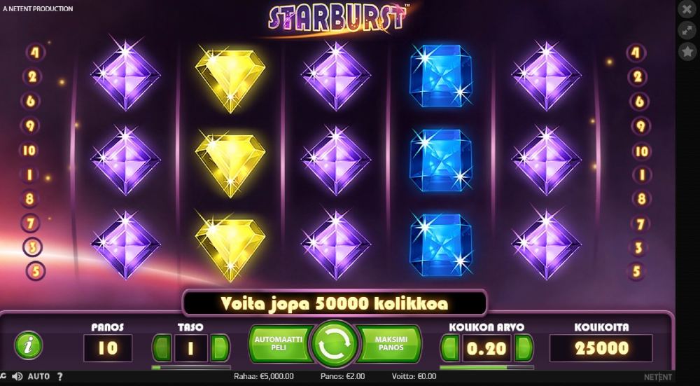 starburst arvostelu kolikkopeli peruspeli