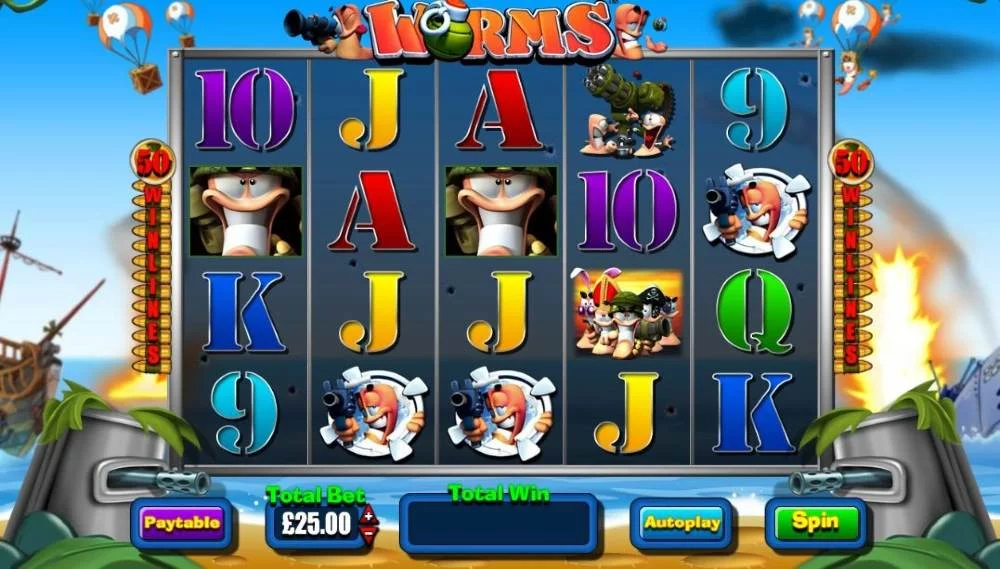 worms kolikkopeli blueprint gaming