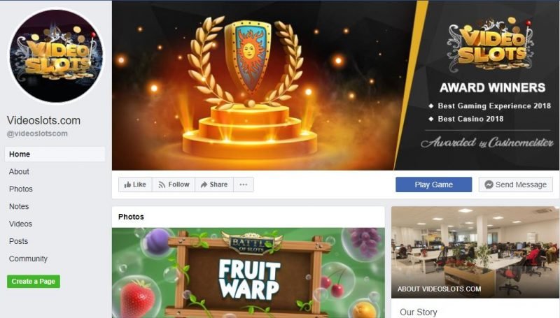Videoslots Facebookissa