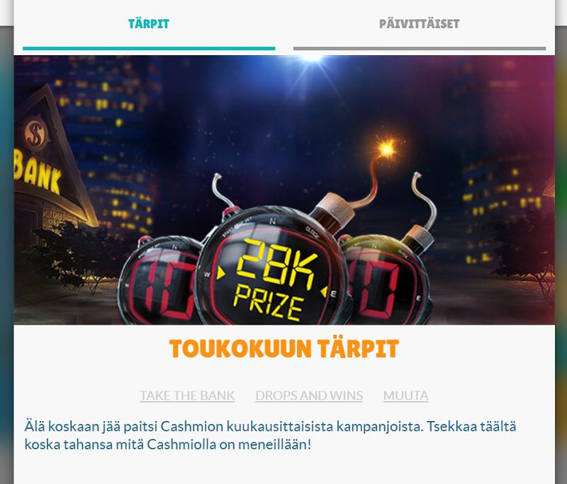 cashmio casino kampanjat