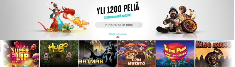 spinit casino pelivalikoima