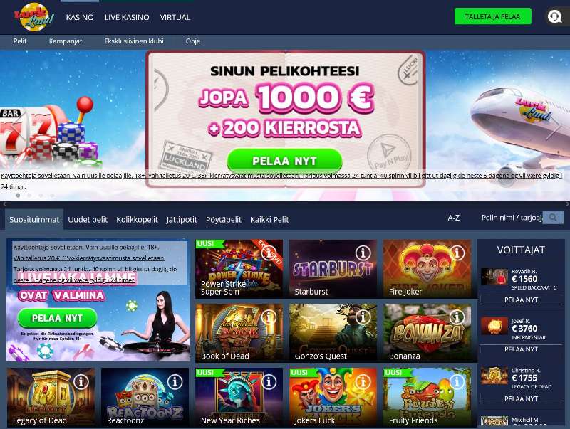 luckland casino etusivu tervetuloa