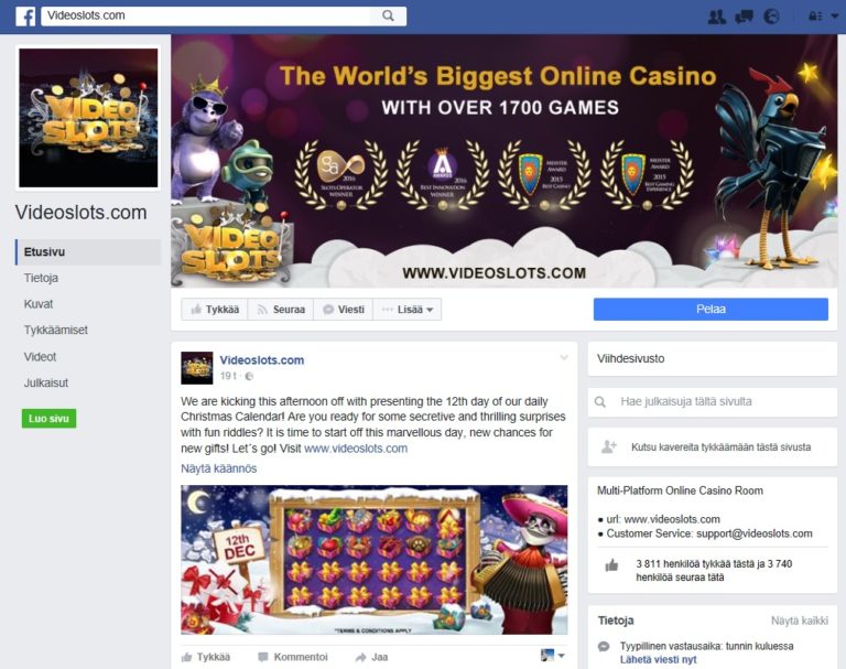 videoslots facebook