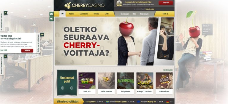 cherrycasino bonustarjous uusille pelaajille