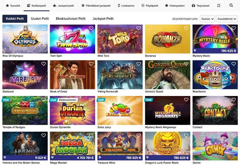 CasinoEuro pelivalikoima