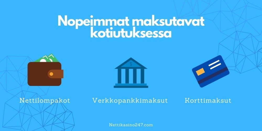 casino nopeat kotiutukset maksutavat