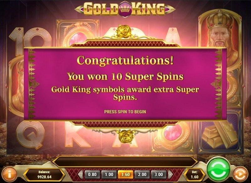 gold king super spins ilmaiskierrokset