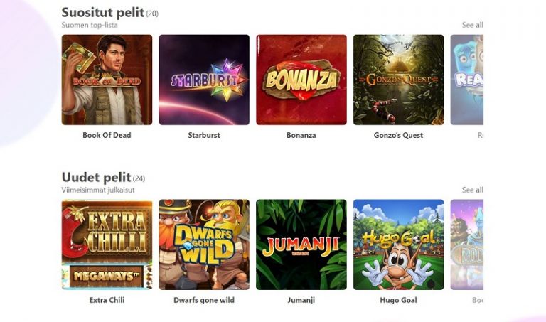 Dreamz Casino pelivalikoima