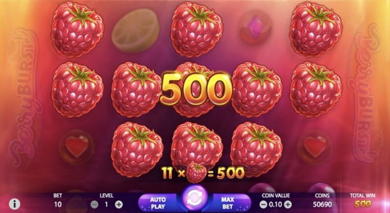 Berry Burst -kolikkopelin klusterivoitto