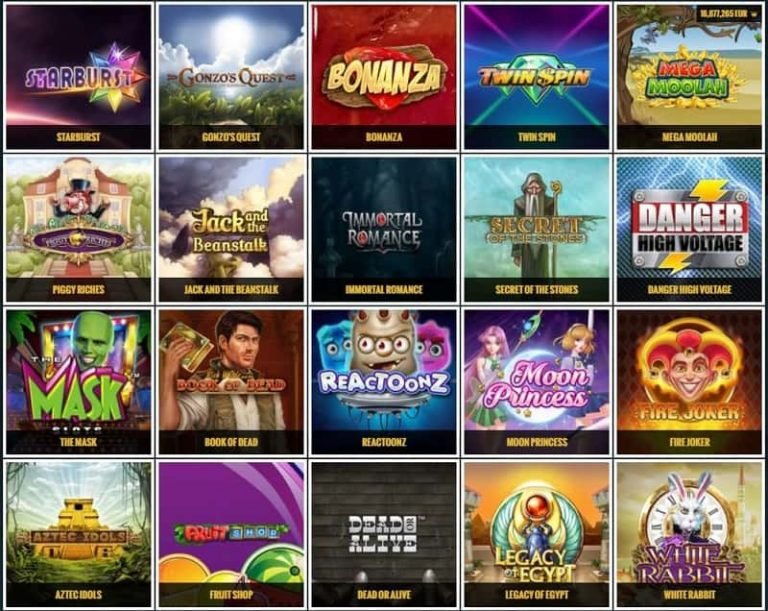 No Account Casino pelivalikoima
