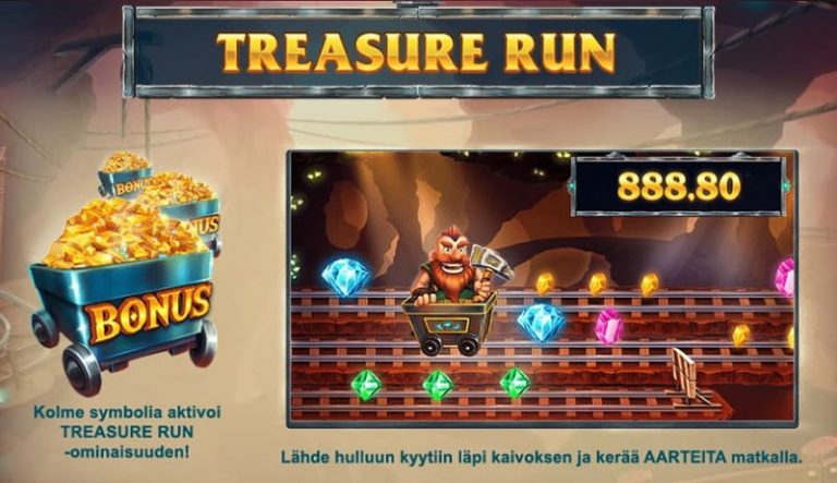 Treasure Mine -slotin Treasure Run -bonuspeli