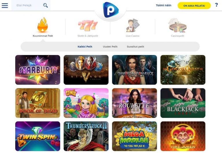 Pelaa Casinon pelivalikoima