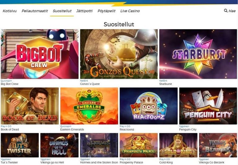 Pronto Casinon pelivalikoima