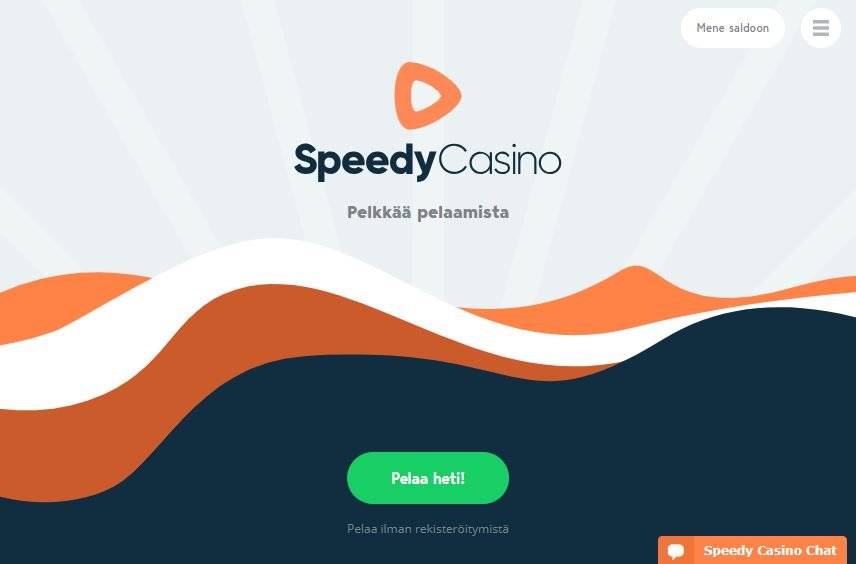 Speedy Casinolla pääsee tallettamaan heti etusivulla.