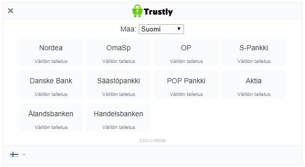 Trustly kattaa suomalaiset pankit.