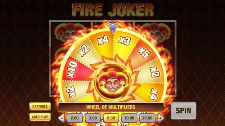 Fire Joker -pelin kerroinpyörä