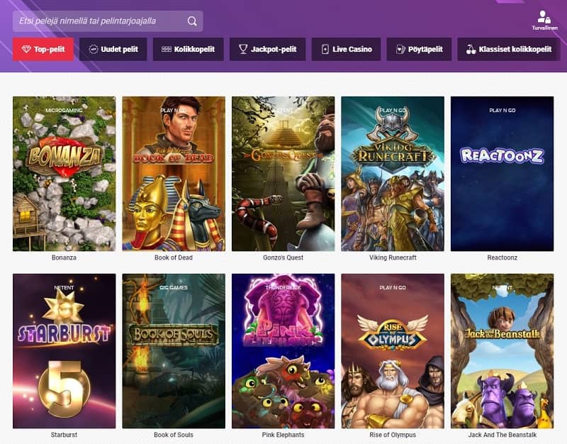 Guts Xpress Casinon pelivalikoima