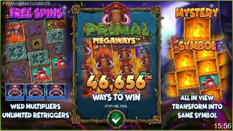 Primal Megaways -pelin toiminnot