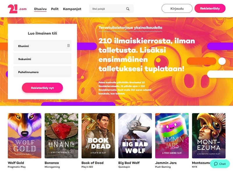 21.com nettikasino