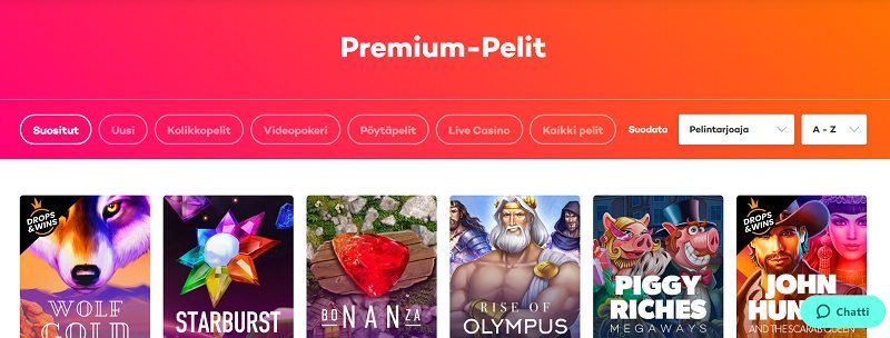 21.com pelivalikoima premium pelit kolikkopelit