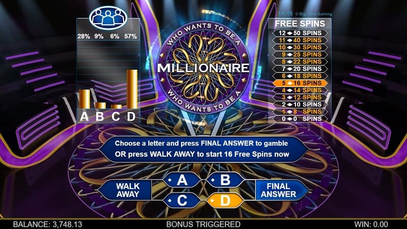 Who Wants to Be a Millionaire bonus