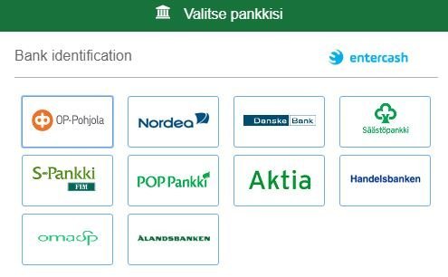 Entercash suomalaiset pankit