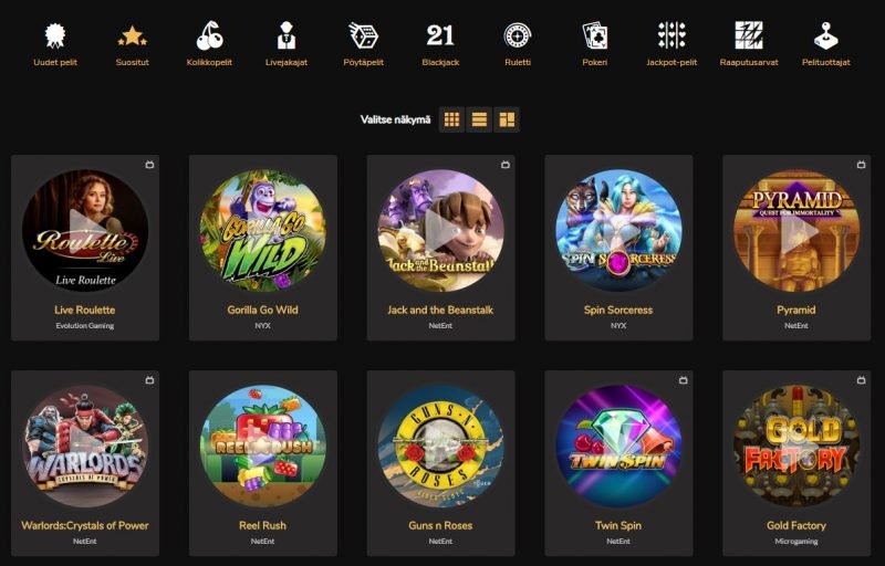 Jackpot Village Casinon suosituimmat pelit