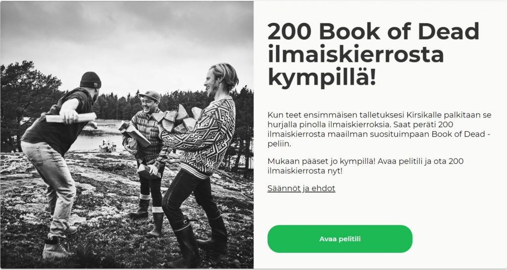 Kirsikka Kasinon tervetuliaistarjous
