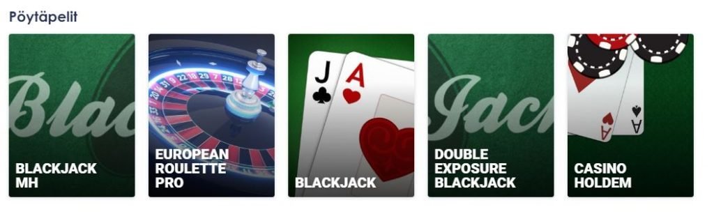 Pikakasino pöytäpelit