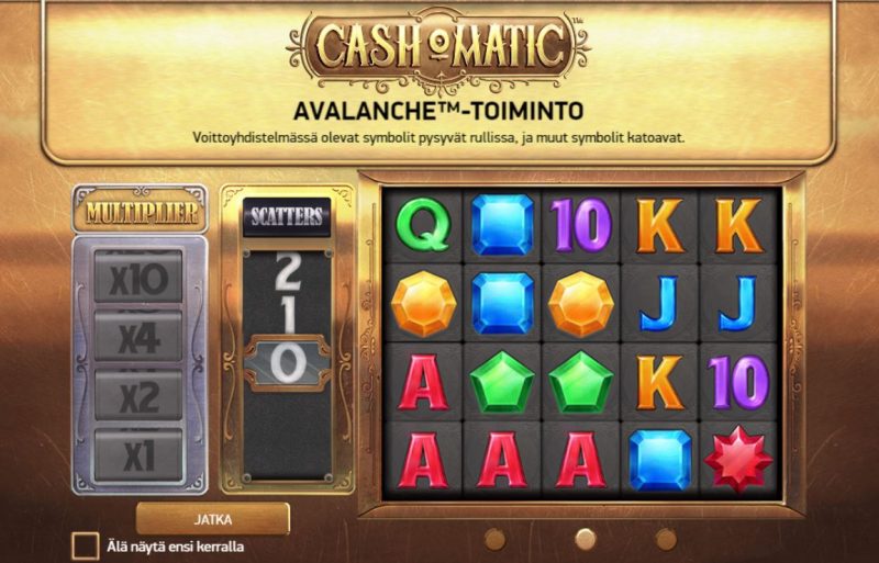 Cash-o-Matic Avalanche-toiminto