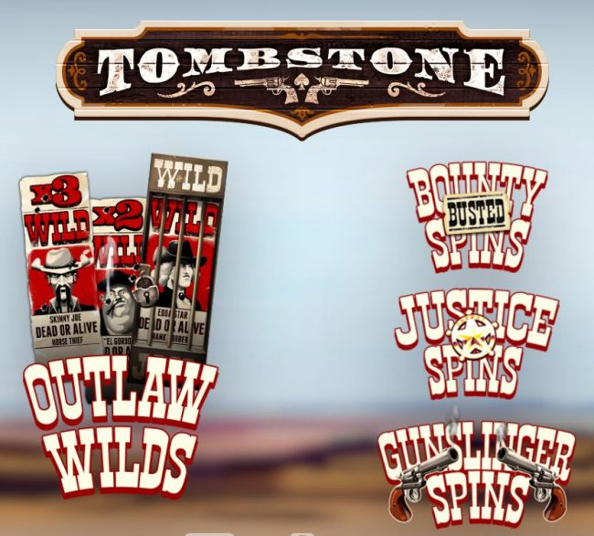 Tombstone logo ja toiminnot