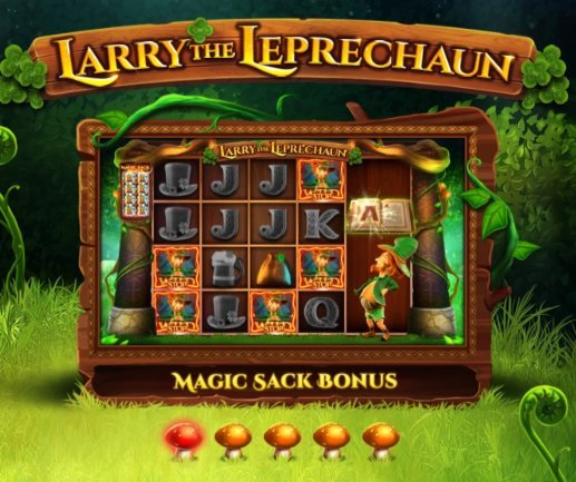 larry the leprechaun magic sack bonuspeli