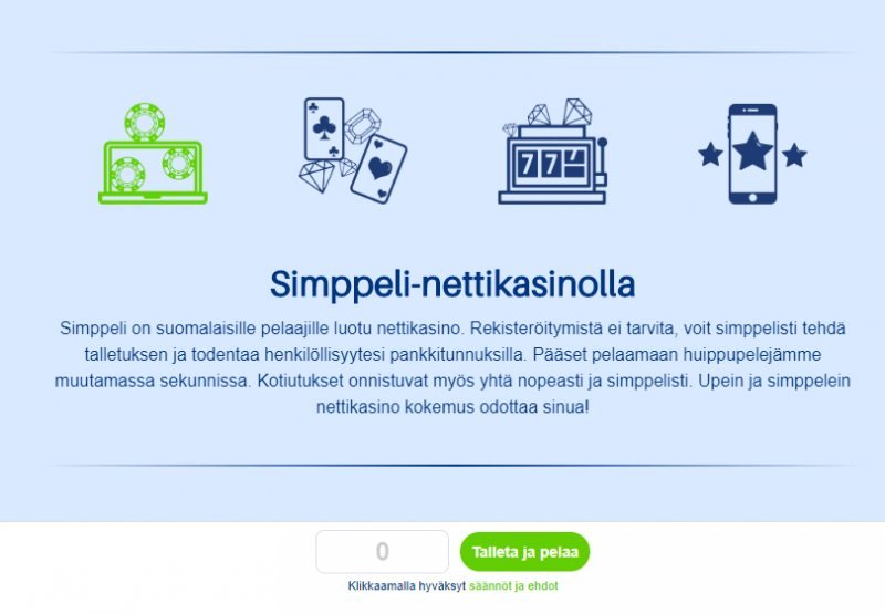 simppeli kasino pikatalletusnäppäimet