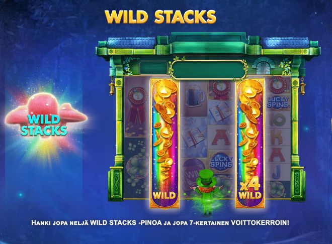 golden leprechaun megaways wild stacks toiminto