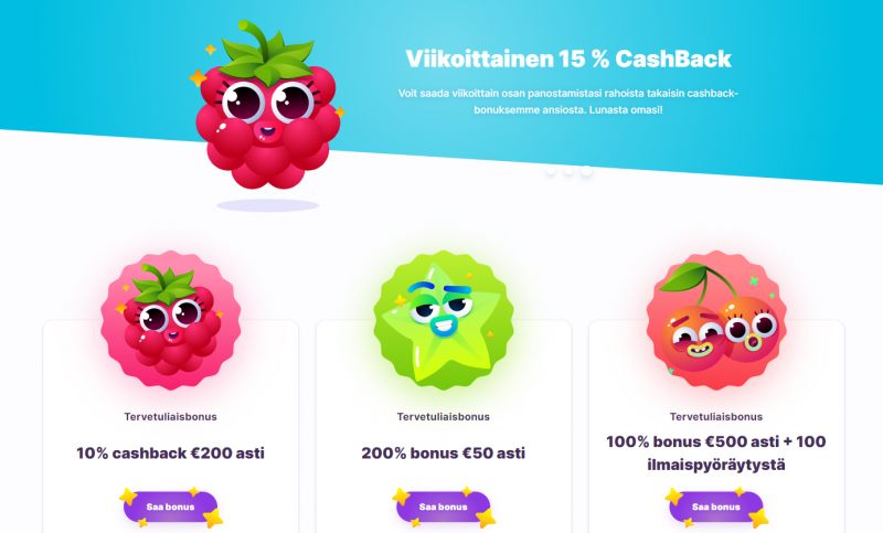 nomini casino kampanjat cashback hedelmät