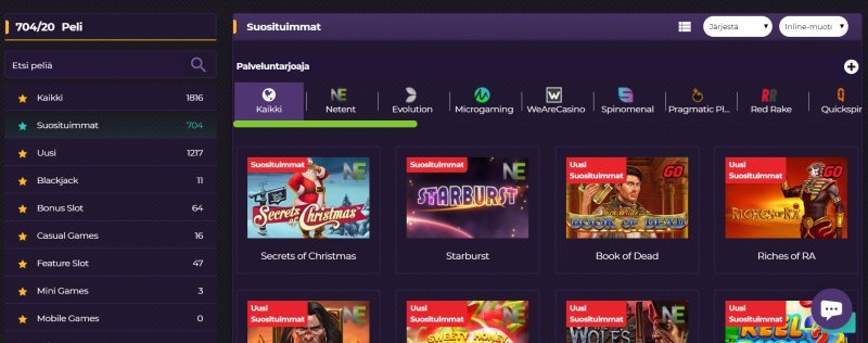 betzest casino pelivalikoimaa