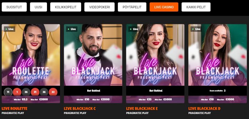 Nitro Casino livepelit