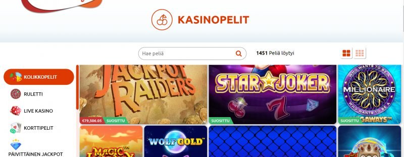 bacanaplay casino pelivalikoima