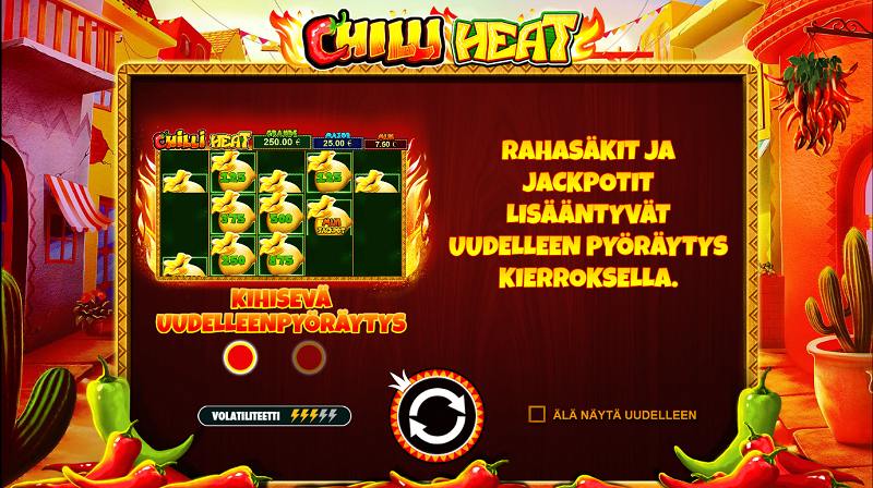 chilli heat arvostelu rahasäkit ja jackpotit