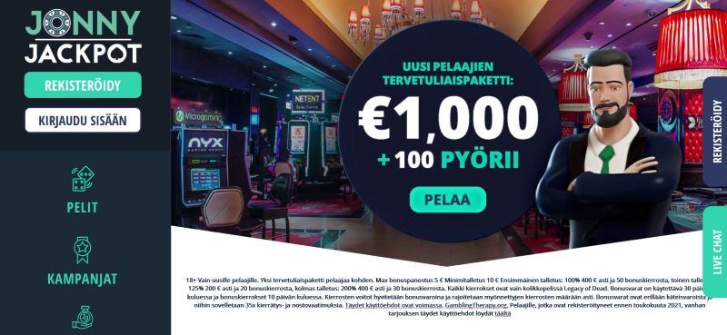 jonny jackpot etusivu casinobonus