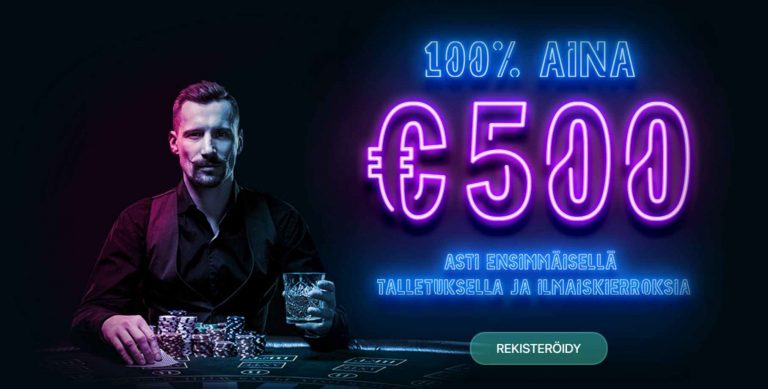 rush casino tervetulobonus 500 euroon asti