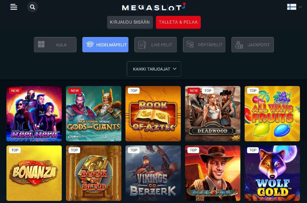 megaslot casino pelivalikoima