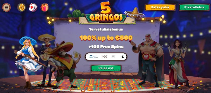 5gringos casino etusivu